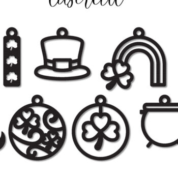 Intra απο ξύλο plywood 3mm-4mm πάχος – Σκουλαρίκια St Patrick's Day Lasercut Δίασταση 5x5 cm INTRAFABR-117725413 - Image 1
