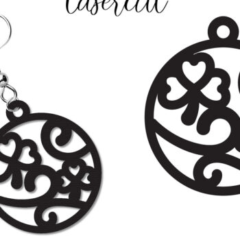 Intra απο ξύλο plywood 3mm-4mm πάχος – Σκουλαρίκια St Patrick's Day Lasercut Δίασταση 5x5 cm INTRAFABR-117725413 - Image 7