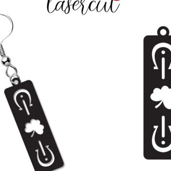 Intra απο ξύλο plywood 3mm-4mm πάχος – Σκουλαρίκια St Patrick's Day Lasercut Δίασταση 5x5 cm INTRAFABR-118041122 - Image 1