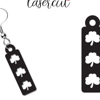 Intra απο ξύλο plywood 3mm-4mm πάχος – Σκουλαρίκια St Patrick's Day Lasercut Δίασταση 5x5 cm INTRAFABR-117725247 - Image 1