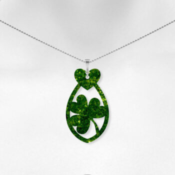 Intra απο ξύλο plywood 3mm-4mm πάχος – St Patrick's Day Earring, Teardrops Δίασταση  5x5 cm INTRAFABR-7996498 - Image 4