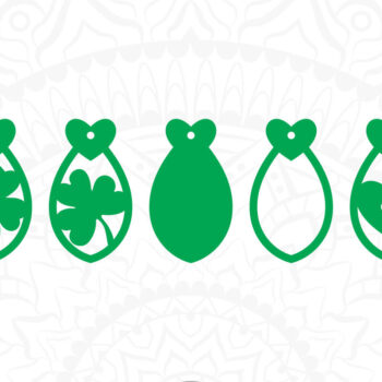 Intra απο ξύλο plywood 3mm-4mm πάχος – St Patrick's Day Earring, Teardrops Δίασταση  5x5 cm INTRAFABR-7996498 - Image 5