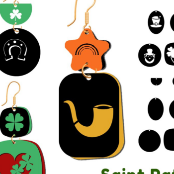 Intra απο ξύλο plywood 3mm-4mm πάχος – Σκουλαρίκια του Αγίου Πατρικίου Δίασταση 5x5 cm INTRAFABR-62457151 - Image 1