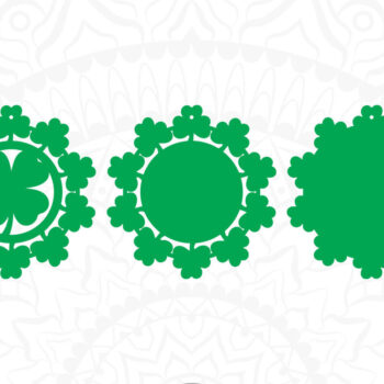 Intra απο ξύλο plywood 3mm-4mm πάχος – Σκουλαρίκια St Patrick's Day, 4 φύλλα τριφύλλι Δίασταση  5x5 cm INTRAFABR-6890458 - Image 5