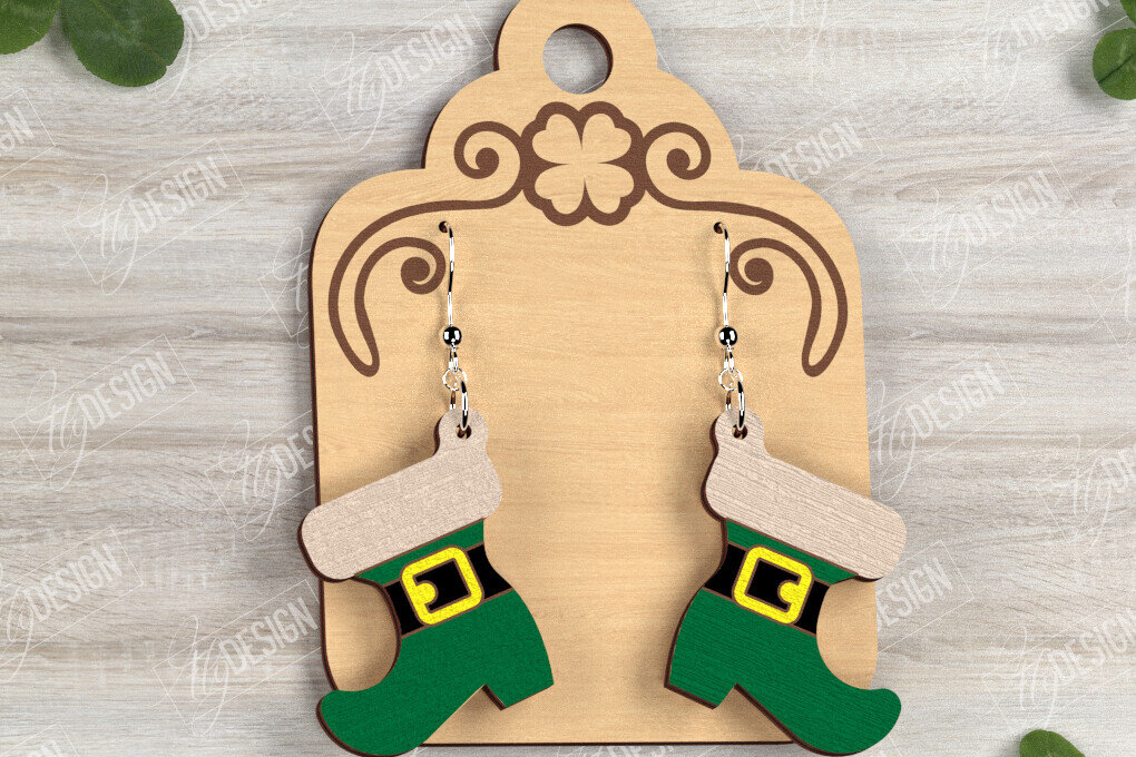 Intra απο ξύλο plywood 3mm-4mm πάχος – Σκουλαρίκια του Αγίου Πατρικίου | Αξεσουάρ Δίασταση  5x5 cm INTRAFABR-115434896