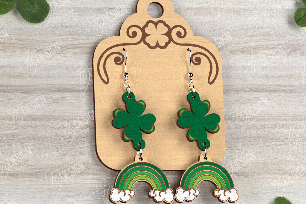 Intra απο ξύλο plywood 3mm-4mm πάχος – Σκουλαρίκια του Αγίου Πατρικίου | Αξεσουάρ Δίασταση  5x5 cm INTRAFABR-115434852