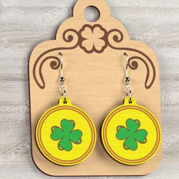 Intra απο ξύλο plywood 3mm-4mm πάχος – Σκουλαρίκια του Αγίου Πατρικίου | Αξεσουάρ Δίασταση  5x5 cm INTRAFABR-115434854 - Image 1