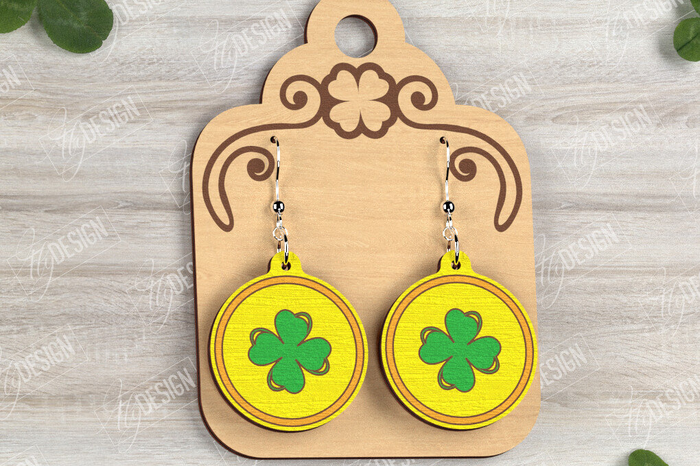 Intra απο ξύλο plywood 3mm-4mm πάχος – Σκουλαρίκια του Αγίου Πατρικίου | Αξεσουάρ Δίασταση  5x5 cm INTRAFABR-115434854