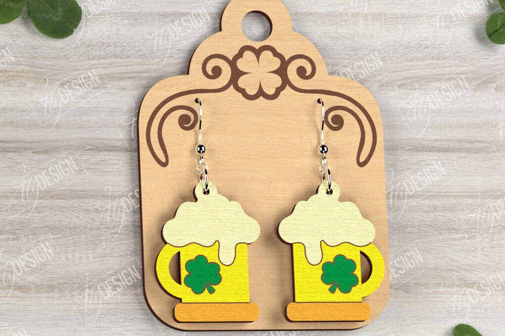 Intra απο ξύλο plywood 3mm-4mm πάχος – Σκουλαρίκια του Αγίου Πατρικίου | Αξεσουάρ Δίασταση  5x5 cm INTRAFABR-115434870