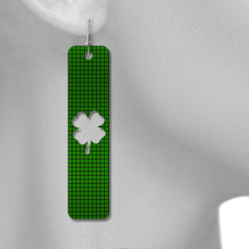 Intra απο ξύλο plywood 3mm-4mm πάχος – Σκουλαρίκια St Patrick's Day, Bar Earrings Δίασταση  5x5 cm INTRAFABR-7757394 - Image 3
