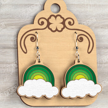 Intra απο ξύλο plywood 3mm-4mm πάχος – Πακέτο σκουλαρίκια St Patrick's Day | CNC Δίασταση  5x5 cm INTRAFABR-115434927 - Image 11