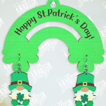 Intra απο ξύλο plywood 3mm-4mm πάχος – Πακέτο σκουλαρίκια St Patrick's Day | CNC Δίασταση  5x5 cm INTRAFABR-114248233 - Image 7