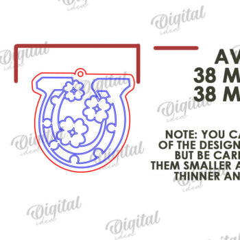 Intra απο ξύλο plywood 3mm-4mm πάχος – St Patricks Day Σκουλαρίκια με λέιζερ Δίασταση  5x5 cm INTRAFABR-114201296 - Image 2