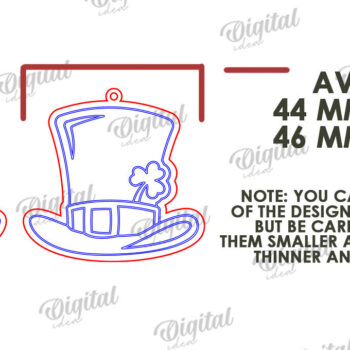 Intra απο ξύλο plywood 3mm-4mm πάχος – St Patricks Day Σκουλαρίκια με λέιζερ Δίασταση  5x5 cm INTRAFABR-114201168 - Image 2