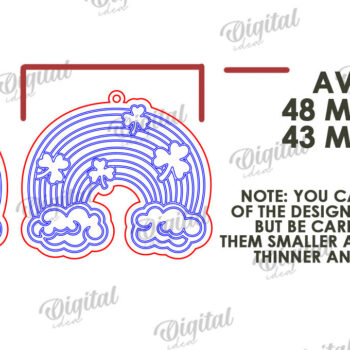 Intra απο ξύλο plywood 3mm-4mm πάχος – Πακέτο LaserCut Σκουλαρίκια St Patricks Day Δίασταση  5x5 cm INTRAFABR-114206994 - Image 6