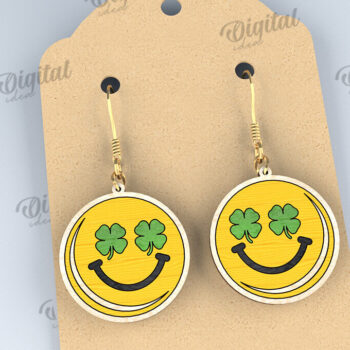 Intra απο ξύλο plywood 3mm-4mm πάχος – Πακέτο LaserCut Σκουλαρίκια St Patricks Day Δίασταση  5x5 cm INTRAFABR-114206994 - Image 7