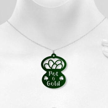 Intra απο ξύλο plywood 3mm-4mm πάχος – Σκουλαρίκια St Patrick's Day, Pot of Gold Δίασταση  5x5 cm INTRAFABR-6903138 - Image 7