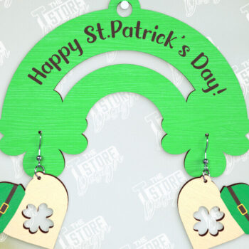 Intra απο ξύλο plywood 3mm-4mm πάχος – Σκουλαρίκια του Αγίου Πατρικίου | Τριφύλλι Δίασταση  5x5 cm INTRAFABR-114247816 - Image 1