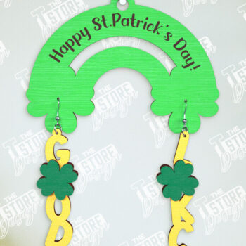 Intra απο ξύλο plywood 3mm-4mm πάχος – Σκουλαρίκια του Αγίου Πατρικίου | Τριφύλλι Δίασταση  5x5 cm INTRAFABR-114247808 - Image 1