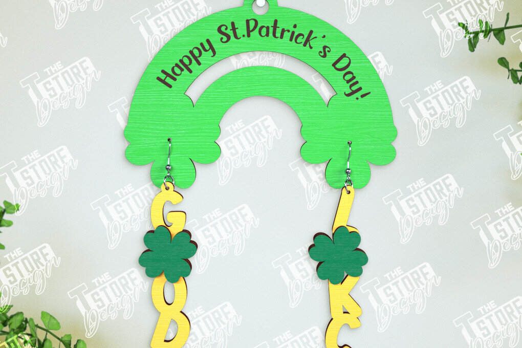 Intra απο ξύλο plywood 3mm-4mm πάχος – Σκουλαρίκια του Αγίου Πατρικίου | Τριφύλλι Δίασταση  5x5 cm INTRAFABR-114247808