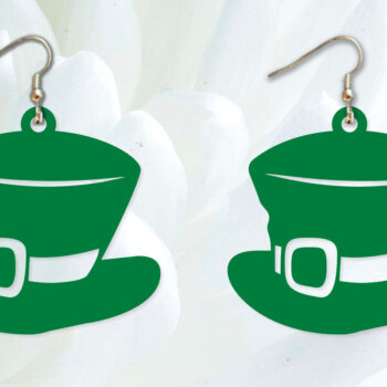 Intra απο ξύλο plywood 3mm-4mm πάχος – Σκουλαρίκια St Patrick's Day Δίασταση 5x5 cm INTRAFABR-90694315 - Image 1