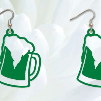 Intra απο ξύλο plywood 3mm-4mm πάχος – Σκουλαρίκια St Patrick's Day Δίασταση 5x5 cm INTRAFABR-90694444 - Image 1