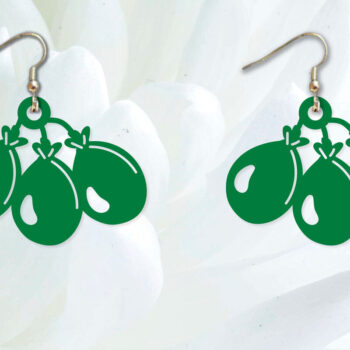 Intra απο ξύλο plywood 3mm-4mm πάχος – Σκουλαρίκια St Patrick's Day Δίασταση 5x5 cm INTRAFABR-90694584 - Image 1