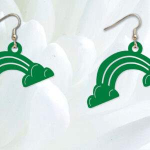 Intra απο ξύλο plywood 3mm-4mm πάχος – Σκουλαρίκια St Patrick's Day Δίασταση  5x5 cm INTRAFABR-90694637