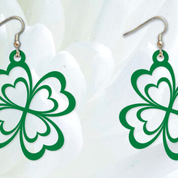 Intra απο ξύλο plywood 3mm-4mm πάχος – Σκουλαρίκια St Patrick's Day Δίασταση 5x5 cm INTRAFABR-90694678 - Image 1