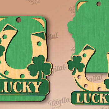 Intra απο ξύλο plywood 3mm-4mm πάχος – Κοπή λέιζερ με ετικέτα δώρου για την ημέρα του Αγίου Πατρικίου Δίασταση 20x20 cm INTRAFABR-112861830 - Image 3