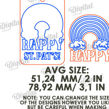 Intra απο ξύλο plywood 3mm-4mm πάχος – Κοπή λέιζερ με ετικέτα δώρου για την ημέρα του Αγίου Πατρικίου Δίασταση 20x20 cm INTRAFABR-112861978 - Image 2