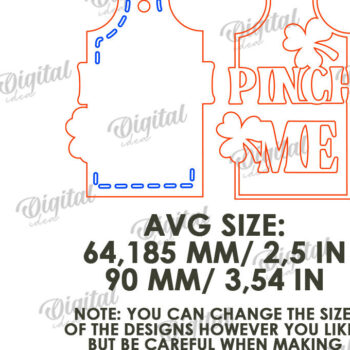 Intra απο ξύλο plywood 3mm-4mm πάχος – Κοπή λέιζερ με ετικέτα δώρου για την ημέρα του Αγίου Πατρικίου Δίασταση 20x20 cm INTRAFABR-112861651 - Image 2
