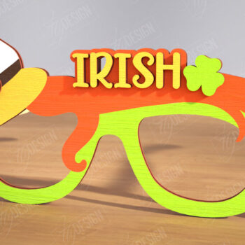 Intra απο ξύλο plywood 3mm-4mm πάχος – Γυαλιά St. Patrick's Day | Αξεσουάρ Δίασταση 20x20 cm INTRAFABR-115440669 - Image 1