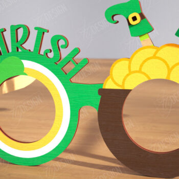 Intra απο ξύλο plywood 3mm-4mm πάχος – Γυαλιά St. Patrick's Day | Αξεσουάρ Δίασταση 20x20 cm INTRAFABR-115440748 - Image 1