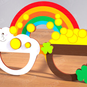 Intra απο ξύλο plywood 3mm-4mm πάχος – Γυαλιά St. Patrick's Day | Αξεσουάρ Δίασταση 20x20 cm INTRAFABR-115440823 - Image 1