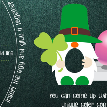 Intra απο ξύλο plywood 3mm-4mm πάχος – St. Patrick's Day Gnome - Αυγοθήκη Δίασταση  20x20 cm INTRAFABR-8816874 - Image 2