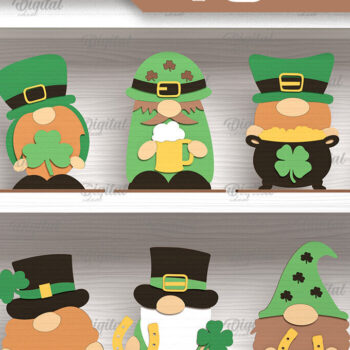 Intra απο ξύλο plywood 3mm-4mm πάχος – Πακέτο κοπής με λέιζερ Gnome του Αγίου Πατρικίου Δίασταση 20x20 cm INTRAFABR-88840550 - Image 1