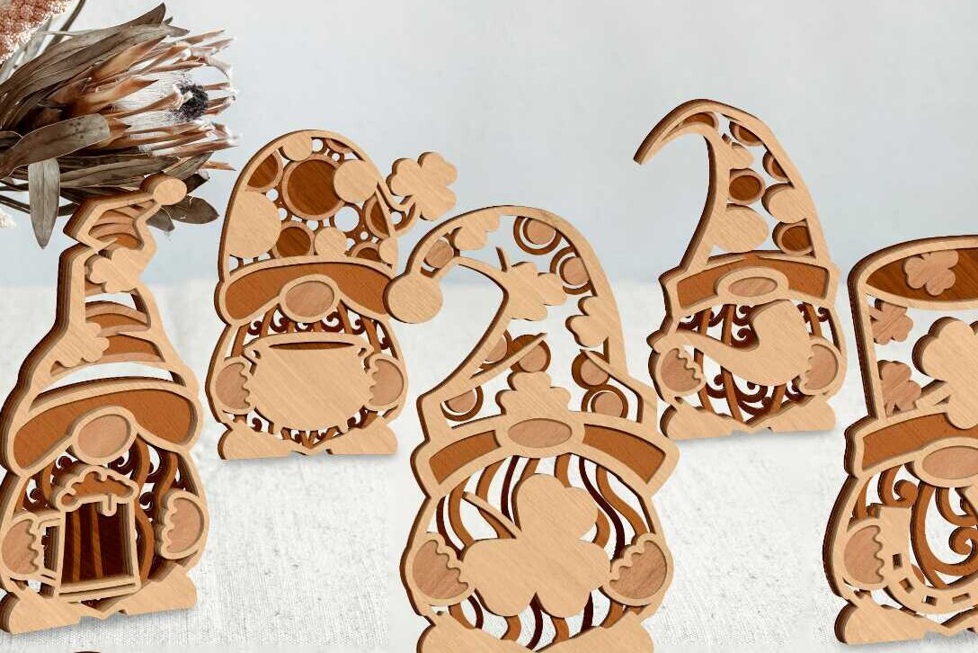 Intra απο ξύλο plywood 3mm-4mm πάχος – Πρότυπα σετ στοιχειωδών για την ημέρα του Αγίου Πατρικίου Δίασταση  20x20 cm INTRAFABR-102228436