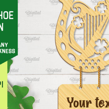 Intra απο ξύλο plywood 3mm-4mm πάχος – Πέταλο κοπής με λέιζερ του Αγίου Πατρικίου Δίασταση 20x20 cm INTRAFABR-89284516 - Image 1