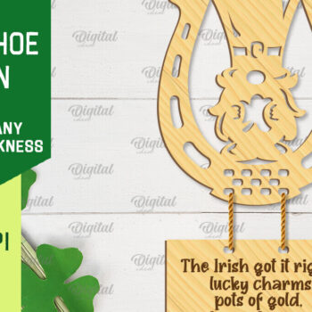 Intra απο ξύλο plywood 3mm-4mm πάχος – Πέταλο κοπής με λέιζερ του Αγίου Πατρικίου Δίασταση  20x20 cm INTRAFABR-89284361 - Image 1