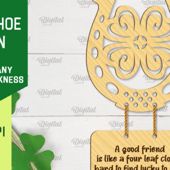 Intra απο ξύλο plywood 3mm-4mm πάχος – Πέταλο κοπής με λέιζερ του Αγίου Πατρικίου Δίασταση 20x20 cm INTRAFABR-89283483 - Image 1