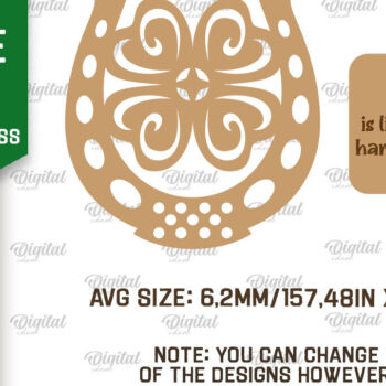 Intra απο ξύλο plywood 3mm-4mm πάχος – Πέταλο κοπής με λέιζερ του Αγίου Πατρικίου Δίασταση 20x20 cm INTRAFABR-89283483 - Image 2