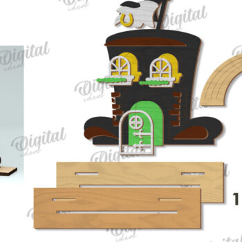 Intra απο ξύλο plywood 3mm-4mm πάχος – Κοπή λέιζερ του St. Patrick's Day House Δίασταση  20x20 cm INTRAFABR-116333515 - Image 2