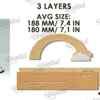 Intra απο ξύλο plywood 3mm-4mm πάχος – Πακέτο LaserCut Houses St. Patrick's Day Δίασταση  20x20 cm INTRAFABR-116360490 - Image 10