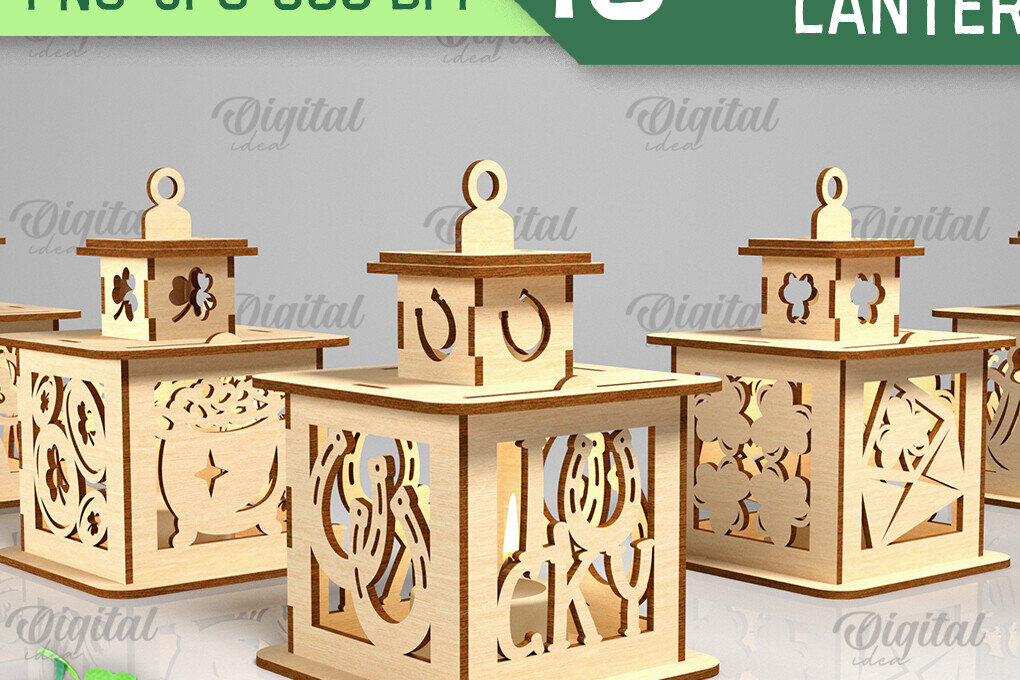 Intra απο ξύλο plywood 3mm-4mm πάχος – Πακέτο φαναριών του Αγίου Πατρικίου Δίασταση  20x20 cm INTRAFABR-88151365