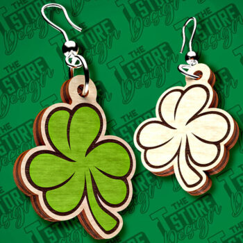Intra απο ξύλο plywood 3mm-4mm πάχος – Σκουλαρίκια λέιζερ St. Patricks Day | CNC Δίασταση 5x5 cm INTRAFABR-83550159 - Image 11