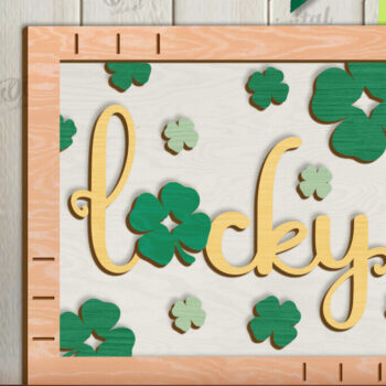 Intra απο ξύλο plywood 3mm-4mm πάχος – Κοπή λέιζερ Mini Sign Day St. Patrick Δίασταση  40x30 cm INTRAFABR-113766521 - Image 1