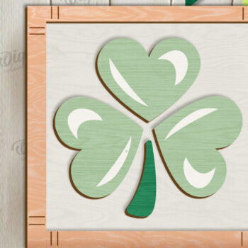 Intra απο ξύλο plywood 3mm-4mm πάχος – Κοπή λέιζερ Mini Sign Day St. Patrick Δίασταση  40x30 cm INTRAFABR-113766550 - Image 1