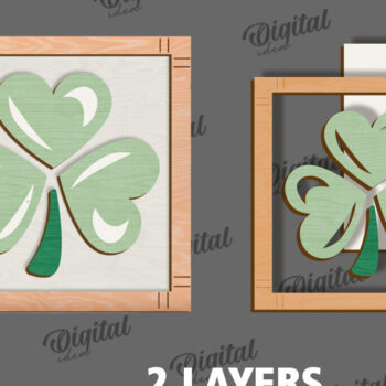 Intra απο ξύλο plywood 3mm-4mm πάχος – Κοπή λέιζερ Mini Sign Day St. Patrick Δίασταση  40x30 cm INTRAFABR-113766550 - Image 2