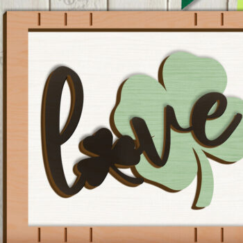 Intra απο ξύλο plywood 3mm-4mm πάχος – Κοπή λέιζερ Mini Sign Day St. Patrick Δίασταση  40x30 cm INTRAFABR-113766566 - Image 1